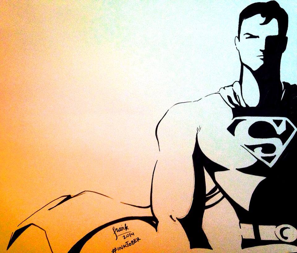 #Inktober 2014 [8]: Superman, every man's childhood hero.